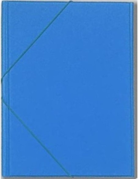 CARPETA 4º GOMAS SOLAPAS FORRADAS PVC AZUL CELESTE